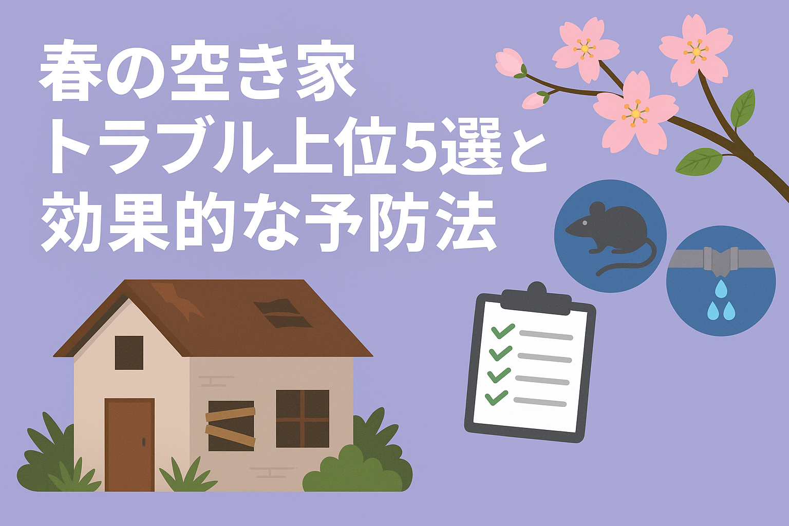 春の空き家トラブル上位5選と効果的な予防法