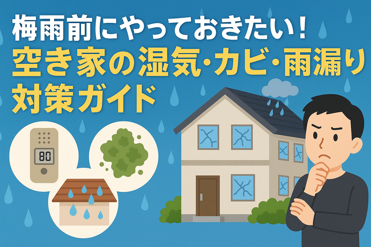 梅雨前にやっておきたい！空き家の湿気・カビ・雨漏り対策ガイド
